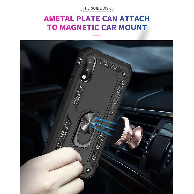 For LG K22 Shockproof TPU + PC Protective Case with 360 Degree Rotating Holder