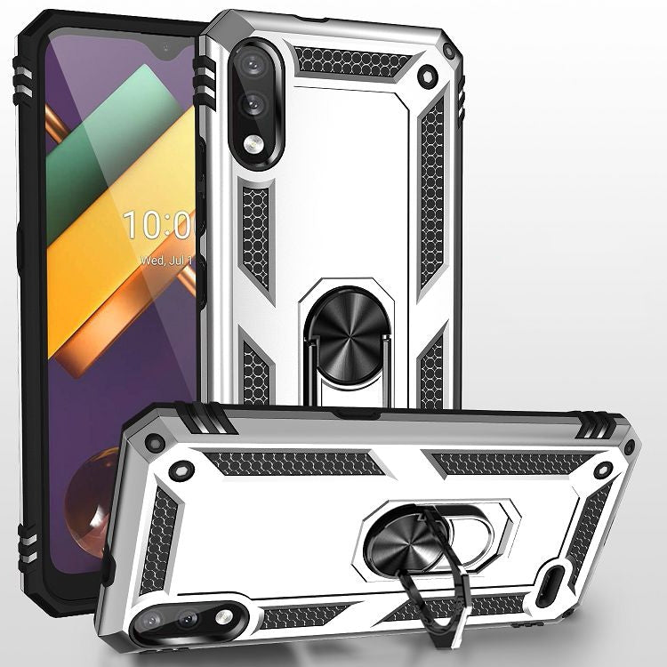 For LG K22 Shockproof TPU + PC Protective Case with 360 Degree Rotating Holder