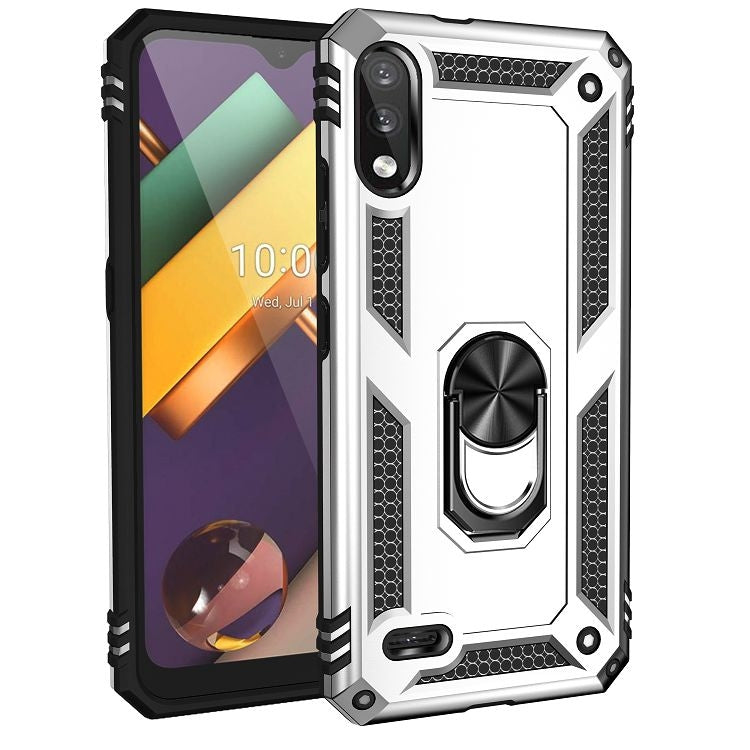 For LG K22 Shockproof TPU + PC Protective Case with 360 Degree Rotating Holder
