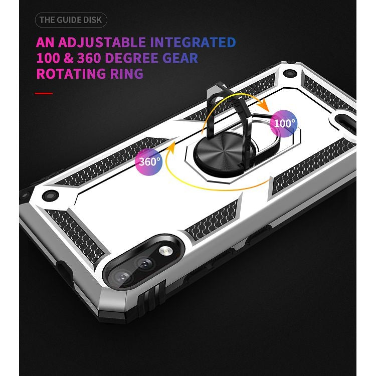 For LG K22 Shockproof TPU + PC Protective Case with 360 Degree Rotating Holder