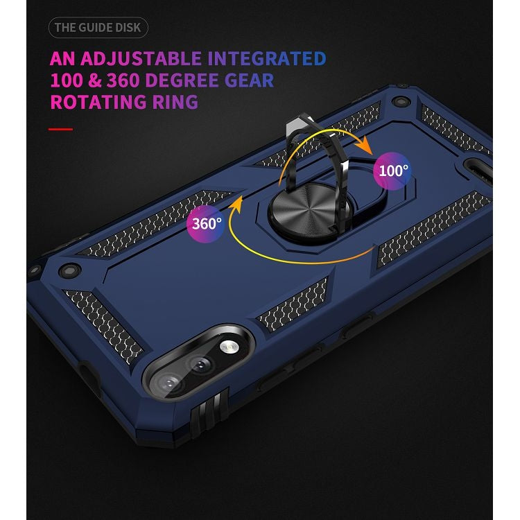 For LG K22 Shockproof TPU + PC Protective Case with 360 Degree Rotating Holder