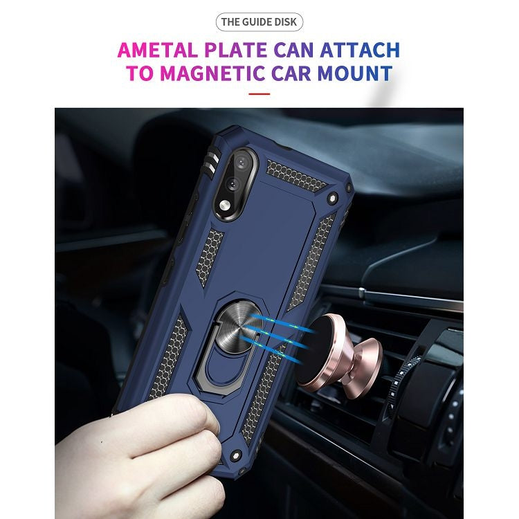 For LG K22 Shockproof TPU + PC Protective Case with 360 Degree Rotating Holder