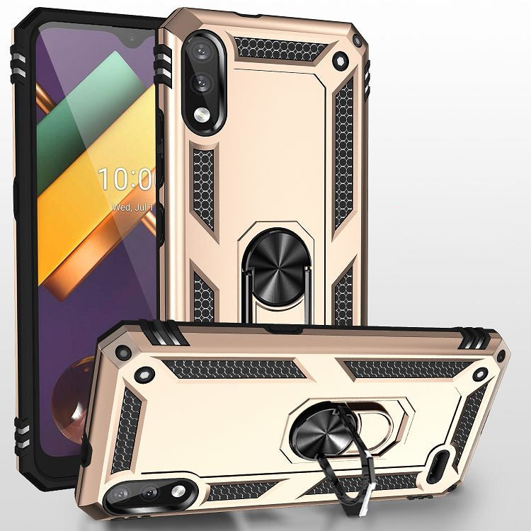 For LG K22 Shockproof TPU + PC Protective Case with 360 Degree Rotating Holder