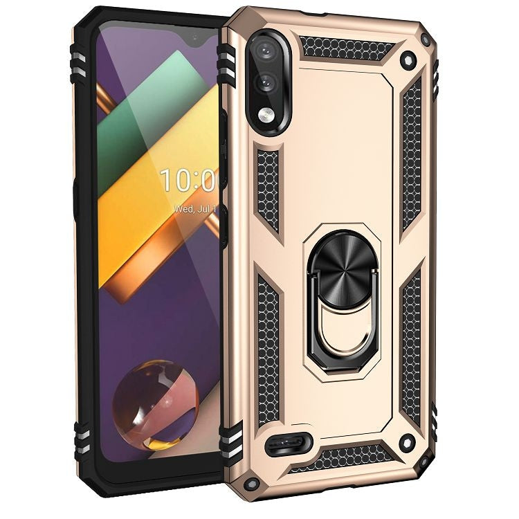 For LG K22 Shockproof TPU + PC Protective Case with 360 Degree Rotating Holder