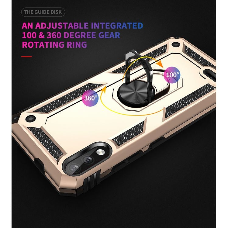 For LG K22 Shockproof TPU + PC Protective Case with 360 Degree Rotating Holder
