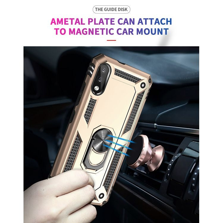 For LG K22 Shockproof TPU + PC Protective Case with 360 Degree Rotating Holder
