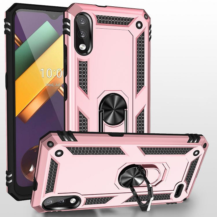 For LG K22 Shockproof TPU + PC Protective Case with 360 Degree Rotating Holder