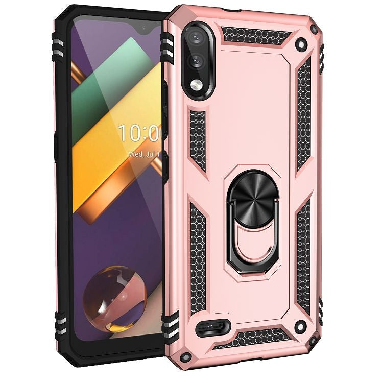 For LG K22 Shockproof TPU + PC Protective Case with 360 Degree Rotating Holder