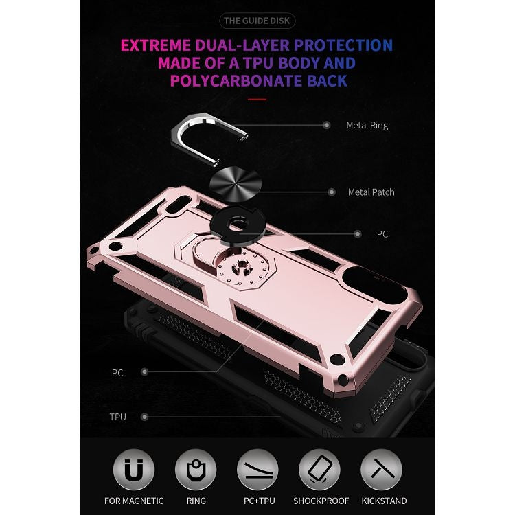 For LG K22 Shockproof TPU + PC Protective Case with 360 Degree Rotating Holder