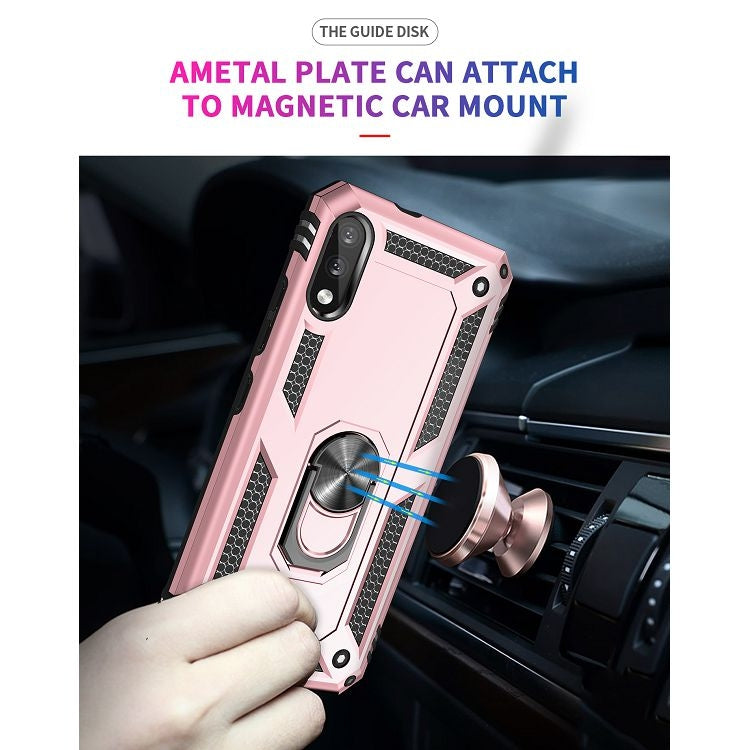 For LG K22 Shockproof TPU + PC Protective Case with 360 Degree Rotating Holder