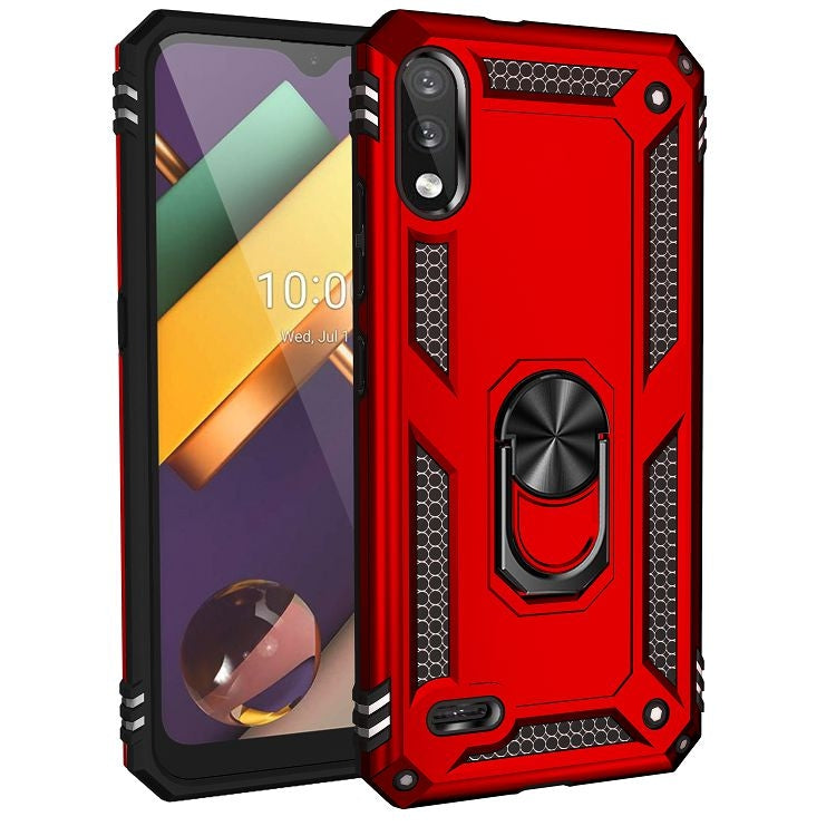 For LG K22 Shockproof TPU + PC Protective Case with 360 Degree Rotating Holder