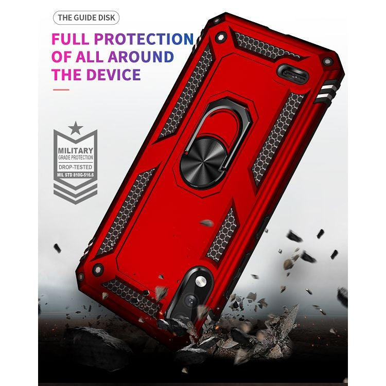 For LG K22 Shockproof TPU + PC Protective Case with 360 Degree Rotating Holder