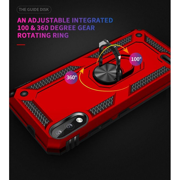 For LG K22 Shockproof TPU + PC Protective Case with 360 Degree Rotating Holder