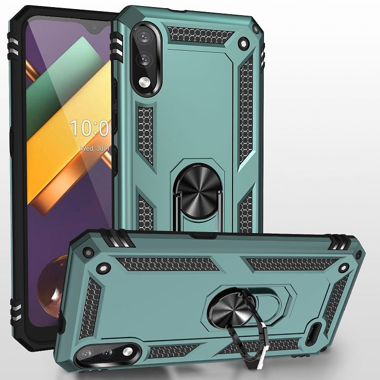 For LG K22 Shockproof TPU + PC Protective Case with 360 Degree Rotating Holder