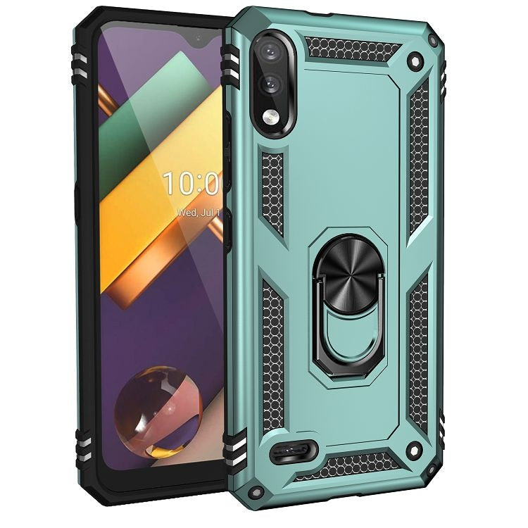 For LG K22 Shockproof TPU + PC Protective Case with 360 Degree Rotating Holder