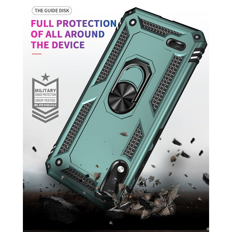 For LG K22 Shockproof TPU + PC Protective Case with 360 Degree Rotating Holder