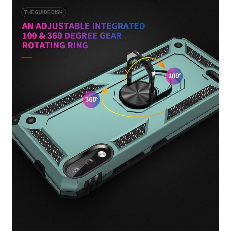 For LG K22 Shockproof TPU + PC Protective Case with 360 Degree Rotating Holder