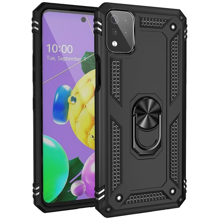 For LG K53 Shockproof TPU + PC Protective Case with 360 Degree Rotating Holder