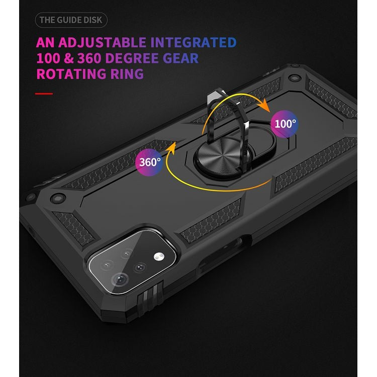 For LG K53 Shockproof TPU + PC Protective Case with 360 Degree Rotating Holder