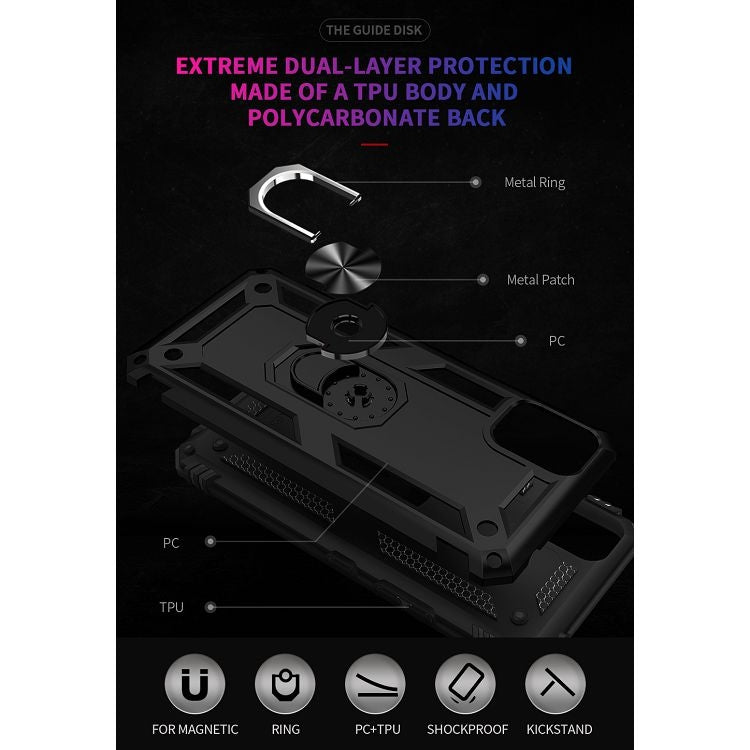 For LG K53 Shockproof TPU + PC Protective Case with 360 Degree Rotating Holder