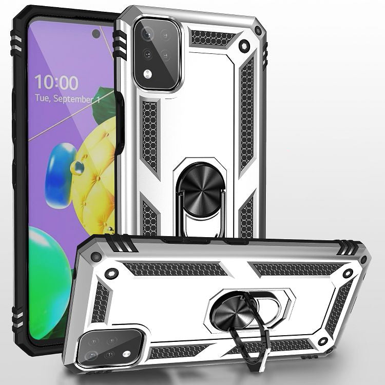 For LG K53 Shockproof TPU + PC Protective Case with 360 Degree Rotating Holder