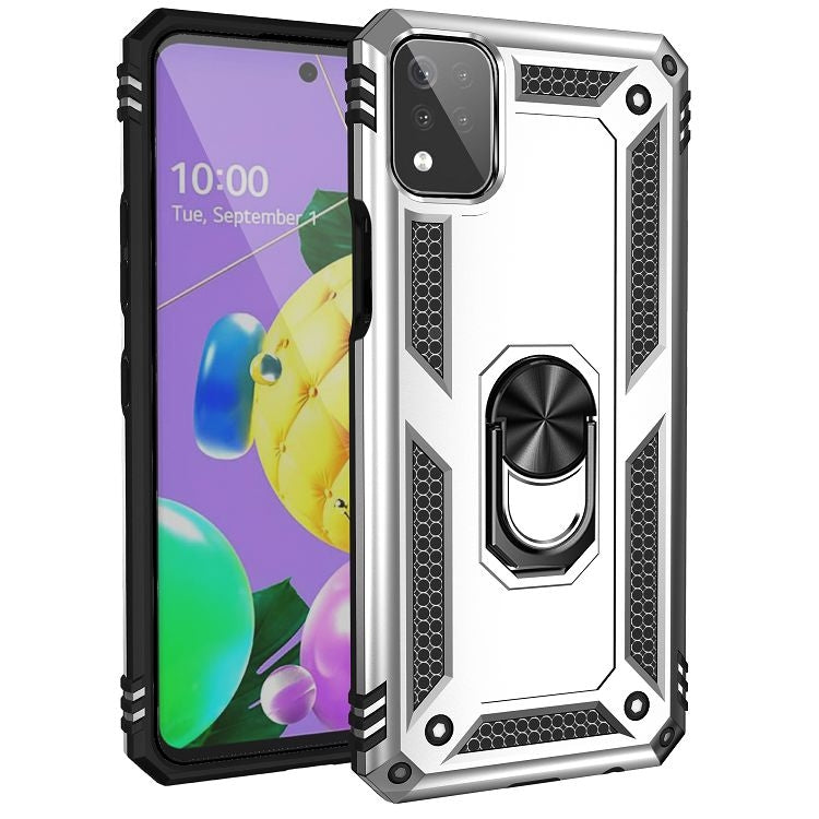 For LG K53 Shockproof TPU + PC Protective Case with 360 Degree Rotating Holder