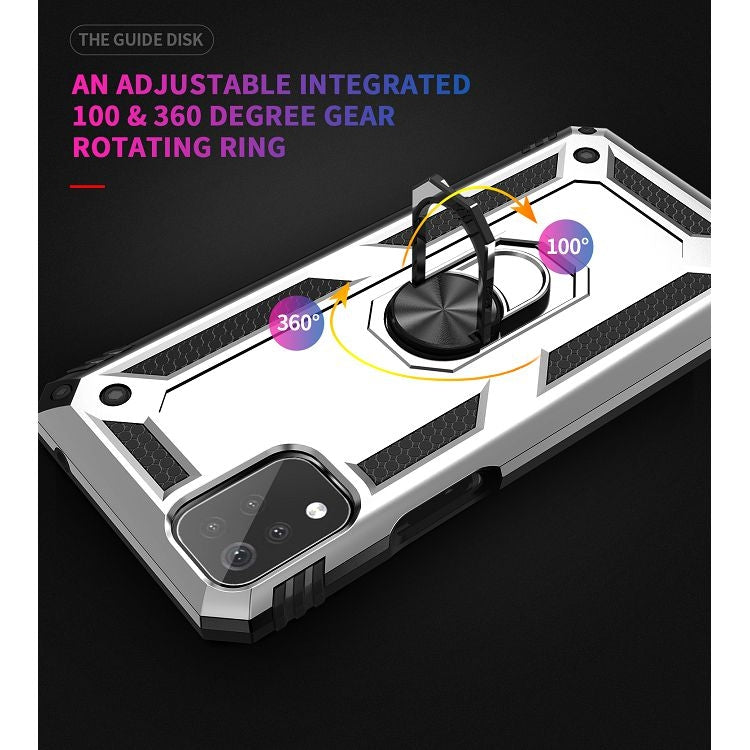 For LG K53 Shockproof TPU + PC Protective Case with 360 Degree Rotating Holder