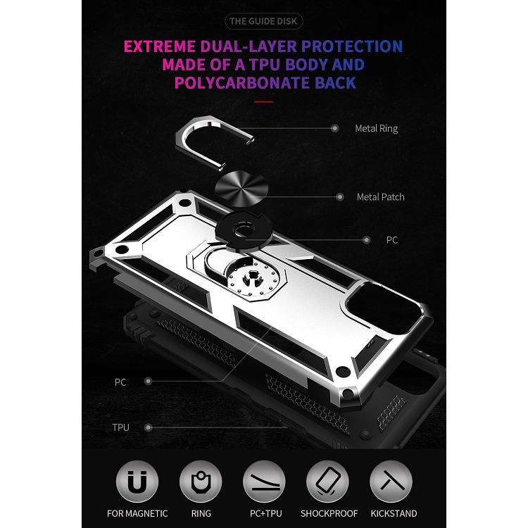 For LG K53 Shockproof TPU + PC Protective Case with 360 Degree Rotating Holder