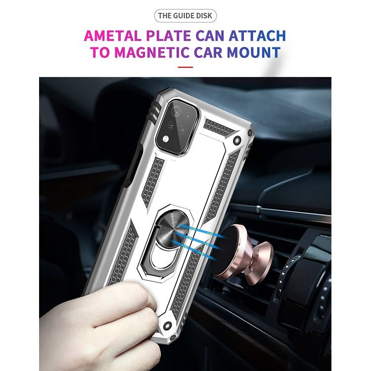 For LG K53 Shockproof TPU + PC Protective Case with 360 Degree Rotating Holder