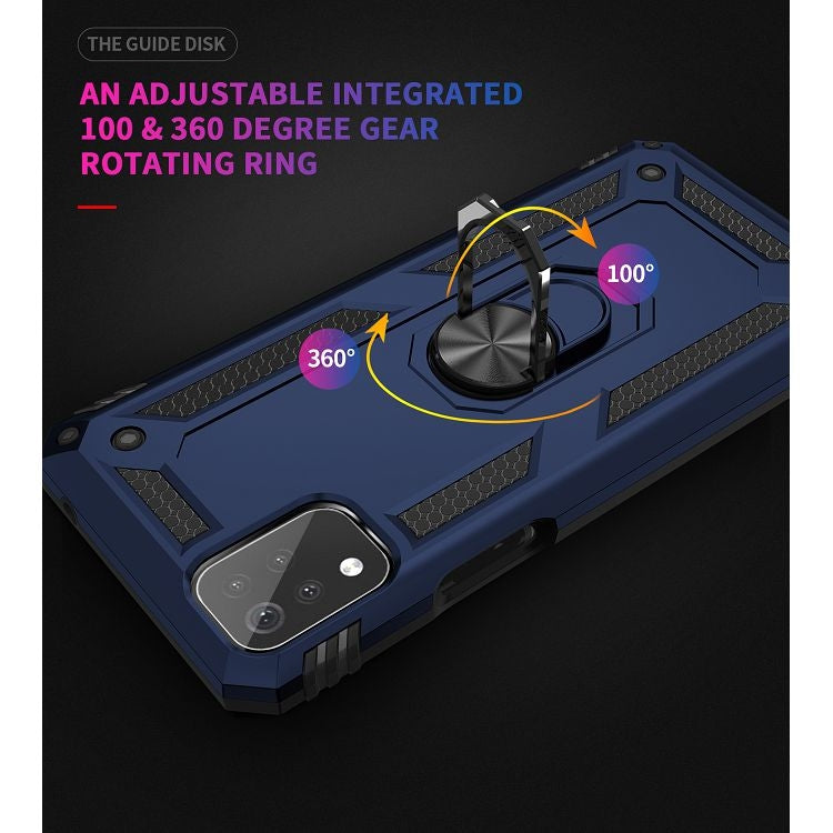 For LG K53 Shockproof TPU + PC Protective Case with 360 Degree Rotating Holder