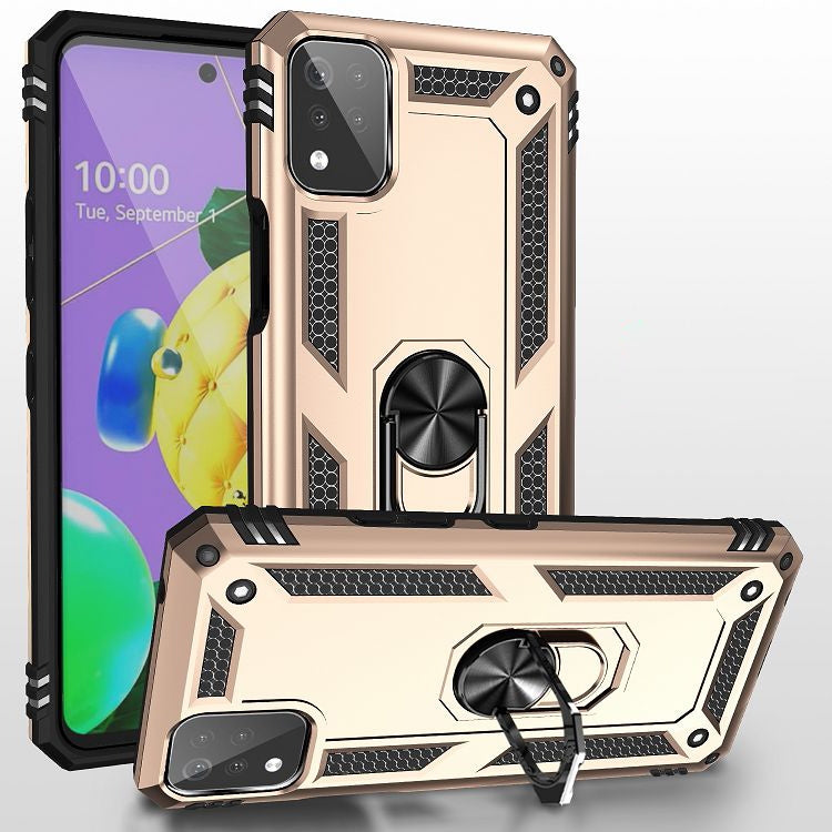 For LG K53 Shockproof TPU + PC Protective Case with 360 Degree Rotating Holder