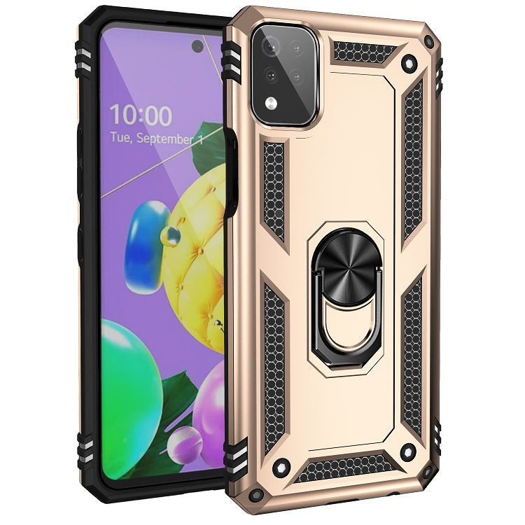 For LG K53 Shockproof TPU + PC Protective Case with 360 Degree Rotating Holder