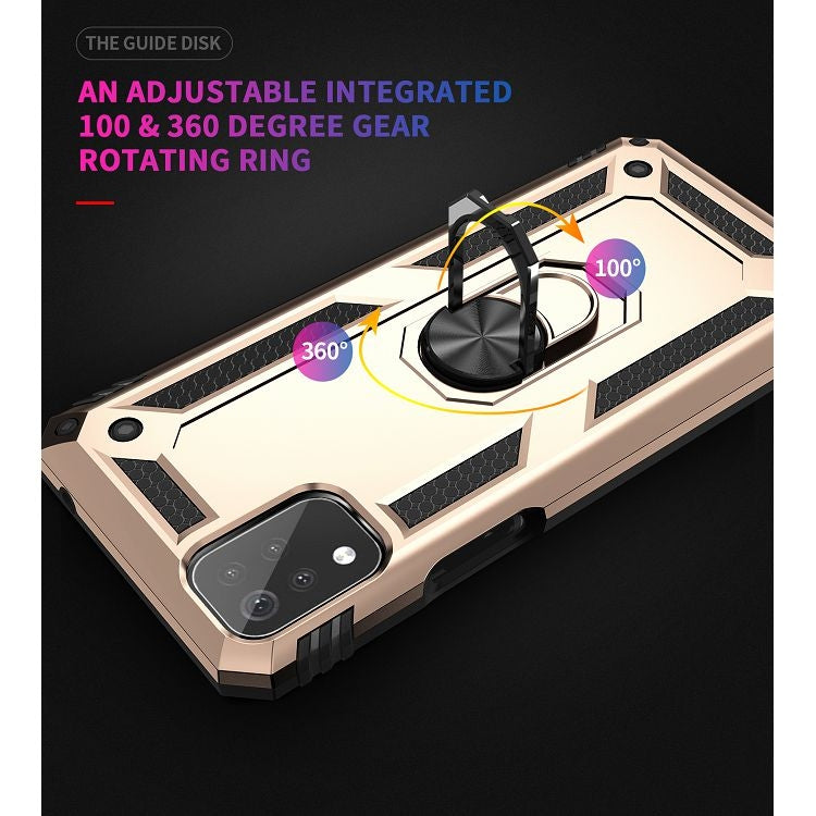 For LG K53 Shockproof TPU + PC Protective Case with 360 Degree Rotating Holder