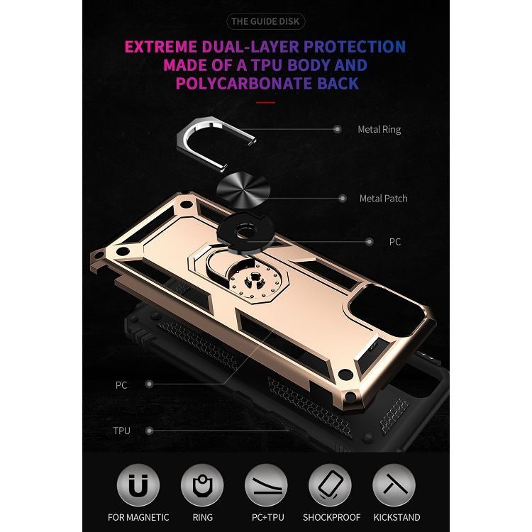 For LG K53 Shockproof TPU + PC Protective Case with 360 Degree Rotating Holder