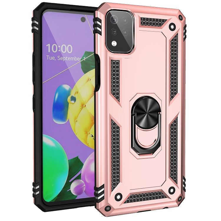 For LG K53 Shockproof TPU + PC Protective Case with 360 Degree Rotating Holder