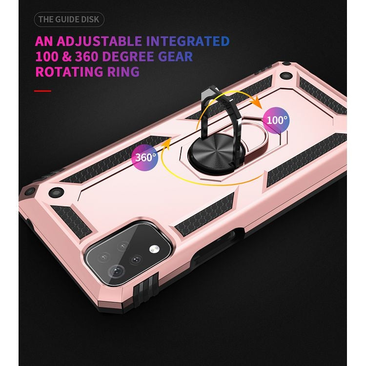 For LG K53 Shockproof TPU + PC Protective Case with 360 Degree Rotating Holder