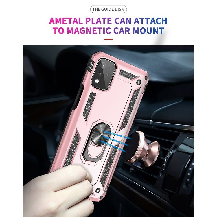 For LG K53 Shockproof TPU + PC Protective Case with 360 Degree Rotating Holder
