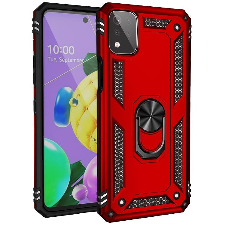For LG K53 Shockproof TPU + PC Protective Case with 360 Degree Rotating Holder