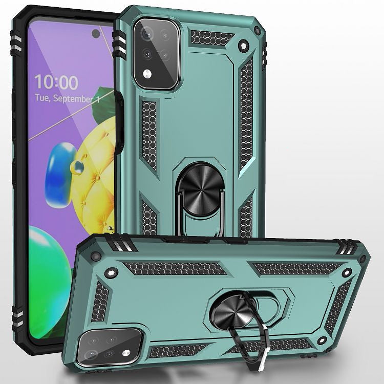 For LG K53 Shockproof TPU + PC Protective Case with 360 Degree Rotating Holder