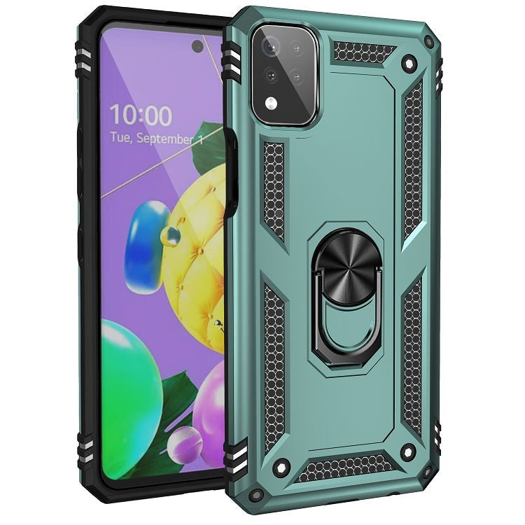 For LG K53 Shockproof TPU + PC Protective Case with 360 Degree Rotating Holder
