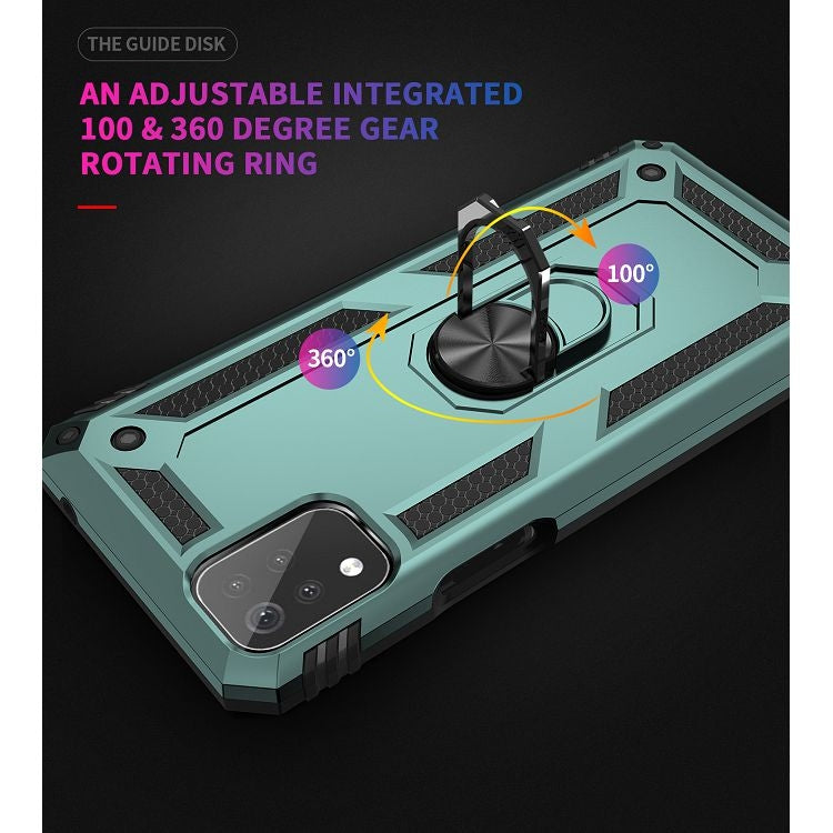 For LG K53 Shockproof TPU + PC Protective Case with 360 Degree Rotating Holder