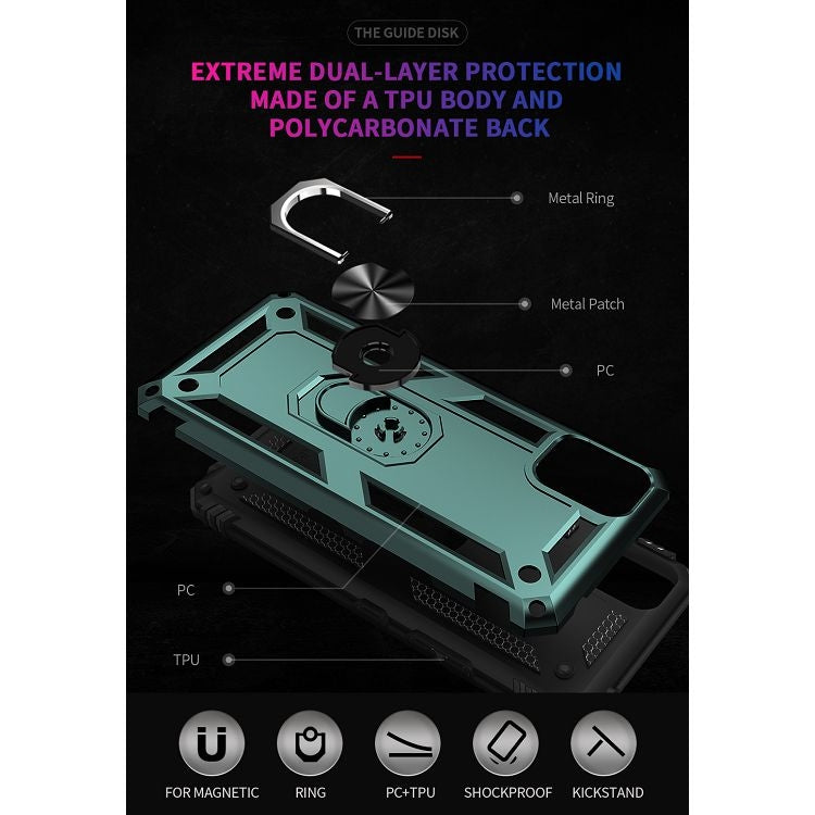 For LG K53 Shockproof TPU + PC Protective Case with 360 Degree Rotating Holder