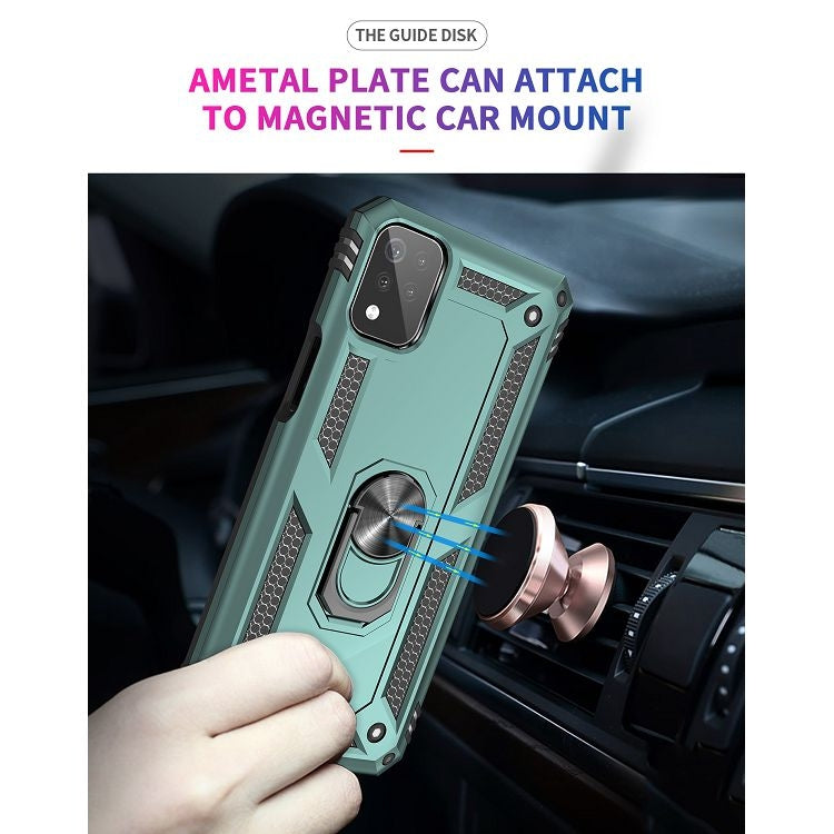 For LG K53 Shockproof TPU + PC Protective Case with 360 Degree Rotating Holder