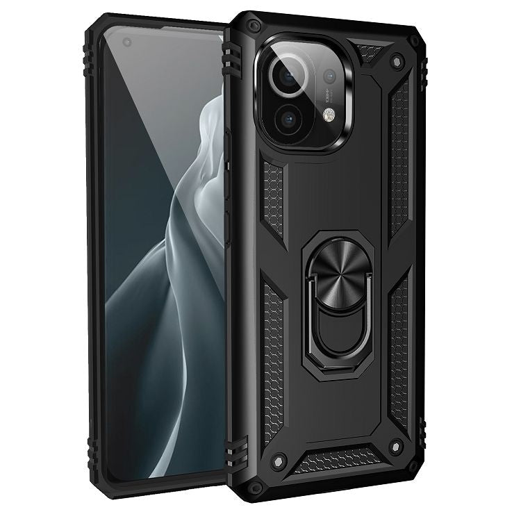 For Xiaomi Mi 11 Shockproof TPU + PC Protective Case with 360 Degree Rotating Holder