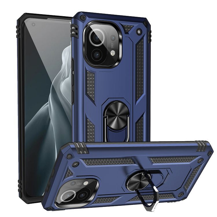 For Xiaomi Mi 11 Shockproof TPU + PC Protective Case with 360 Degree Rotating Holder