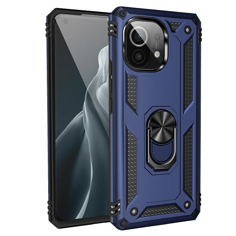 For Xiaomi Mi 11 Shockproof TPU + PC Protective Case with 360 Degree Rotating Holder