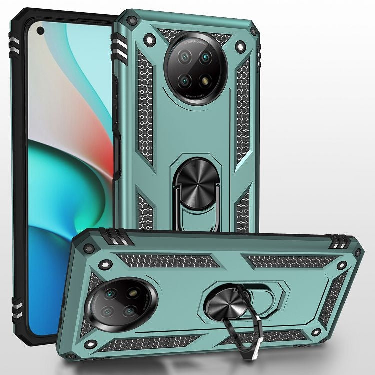 For Xiaomi Redmi Note 9 Shockproof TPU + PC Protective Case with 360 Degree Rotating Holder