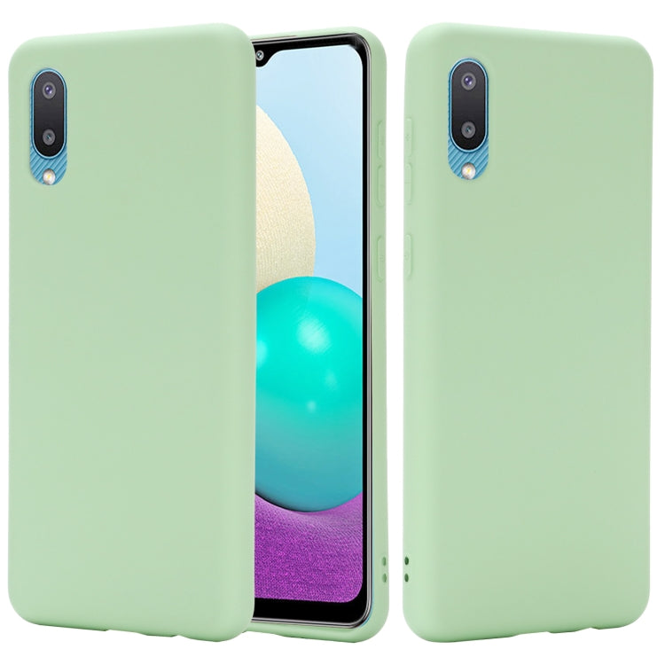 For Samsung Galaxy A02 EU Version Solid Color Liquid Silicone Dropproof Full Coverage Protective Case