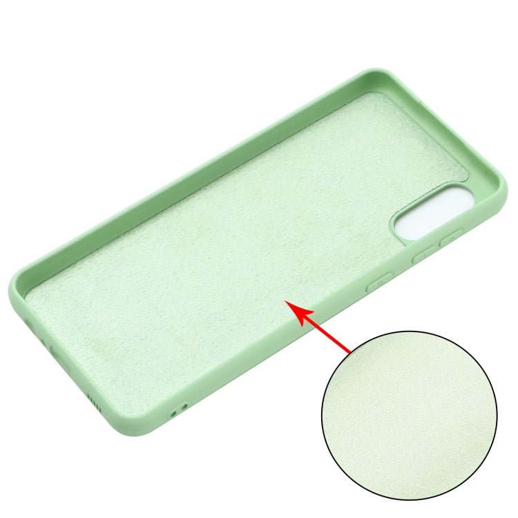 For Samsung Galaxy A02 EU Version Solid Color Liquid Silicone Dropproof Full Coverage Protective Case