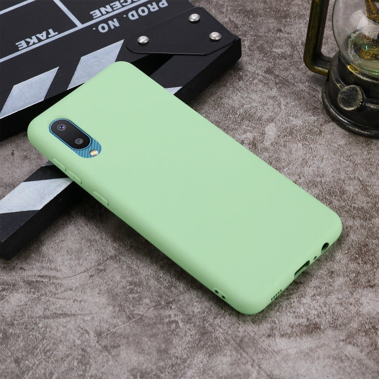For Samsung Galaxy A02 EU Version Solid Color Liquid Silicone Dropproof Full Coverage Protective Case